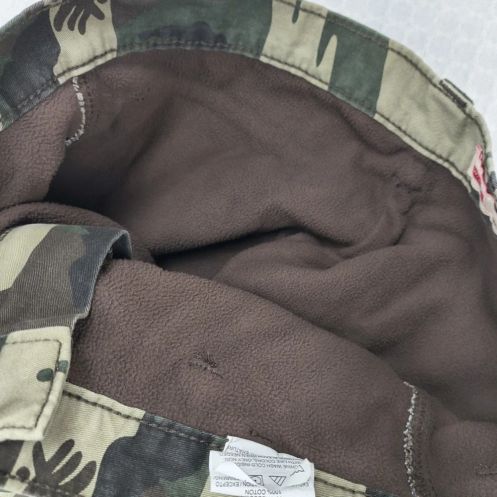 Wrangler Mens Relaxed Fit Fleece Lined Camo‎ Cargo Pants 30x30 Green 70FEW4M